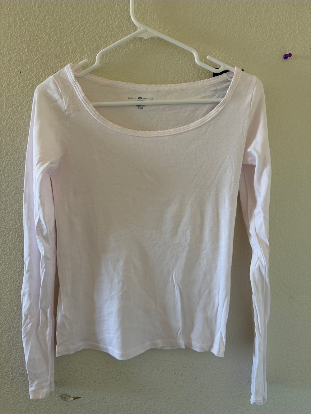 Brandy melville light pink Jillian top